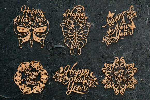 Beautiful Laser Cut Butterfly New Year Wall Decor