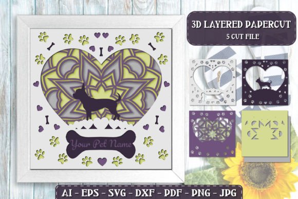 Chihuahua 3D Papercut: Beautiful DIY Wall Art