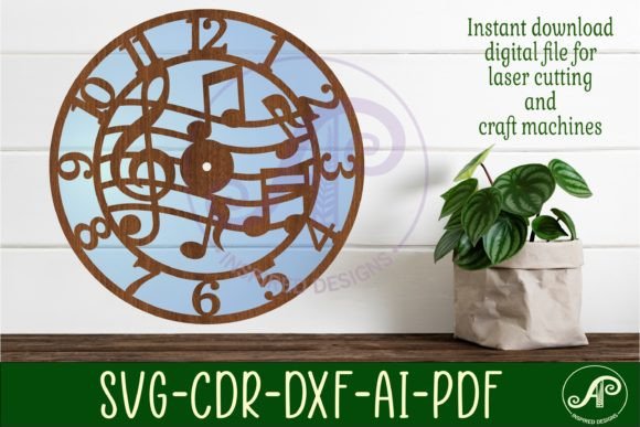 Craft Musical Timepieces with Laser Cut Clock Files