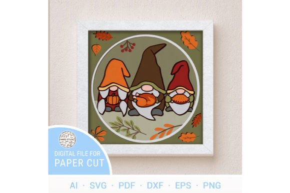Create Charming Thanksgiving Gnomes Shadow Box Decor