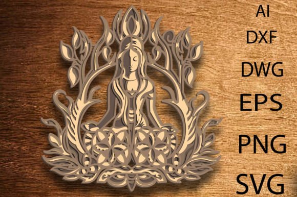 Create Stunning Depth with Yoga Multilayer SVG Papercut Design