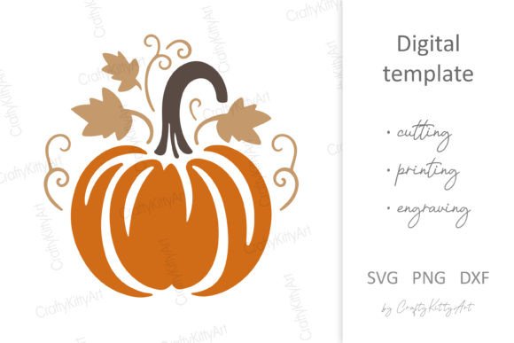 Decorative Pumpkin SVG Cut File for Autumn Crafts