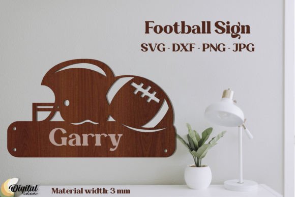 Football Design Laser Cut SVG Files for Creative Projects