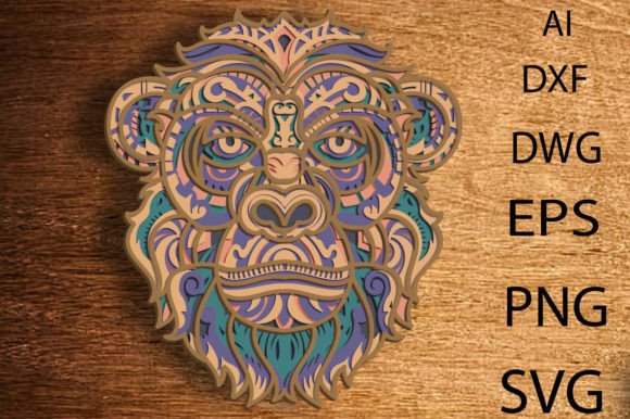 Gorila Multilayer SVG: A 3D Design for Creative Projects
