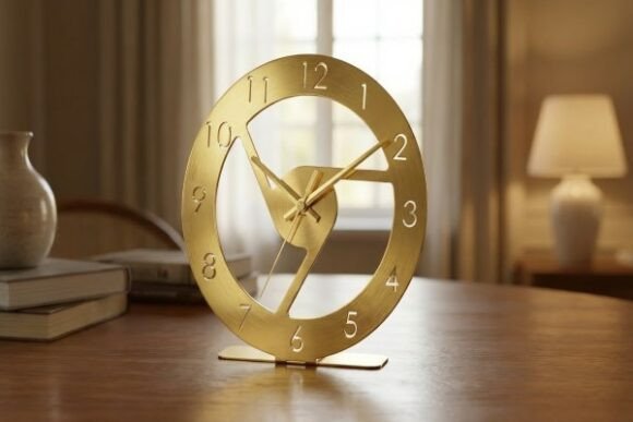 Industrial Style Metal Clock DXF Laser Cut File