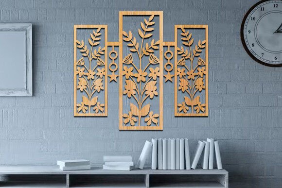 Laser Cut Wildflower Wall Art Panel SVG: A Nature-Inspired Design Asset
