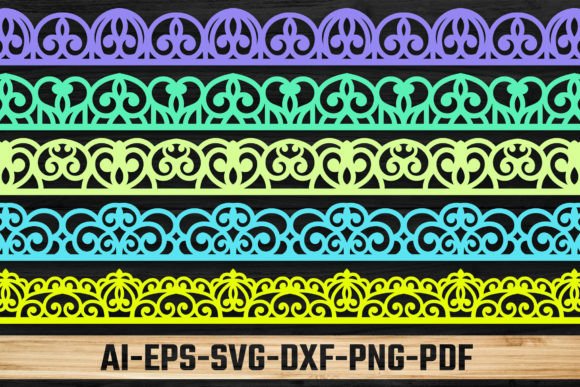 Laser Lace Border Die Cuts Bundle SVG 34