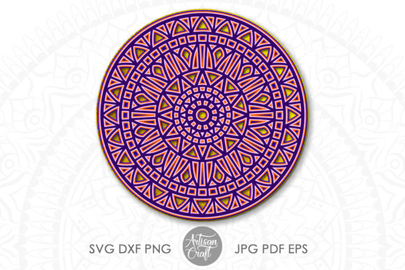 Layered Mandala SVG: Multi Layer Mandala for Elegant Crafts