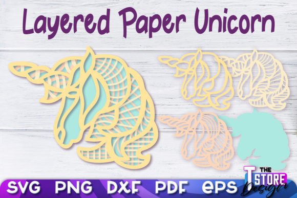 Layered Paper Unicorn |Unicorn Paper Cut