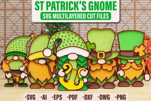 St. Patrick's Gnome Bundle SVG Cut File