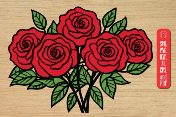 Stunning Paper Cut 3D Layer Rose Bouquet SVG for Crafters