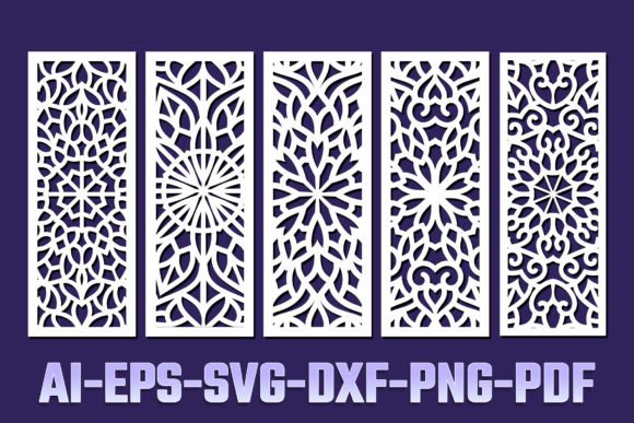 Svg Laser Cut Decorative Panel Set 49: Elegant Digital Design Files