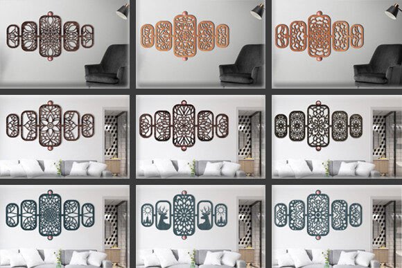 Wall Art Laser Cut Svg Set for Modern Creators