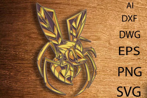 Wasp 3D Multilayer SVG: A Stunning Papercraft Design