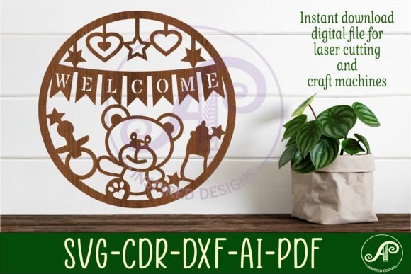 Welcome New Baby Wall Art Sign, SVG File