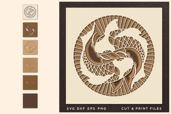 YingYang Cut File Multilayer SVG for Creative Projects